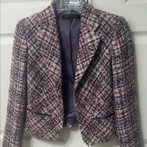 Anne Klein Women's Tweed Blazer - Pink and Black